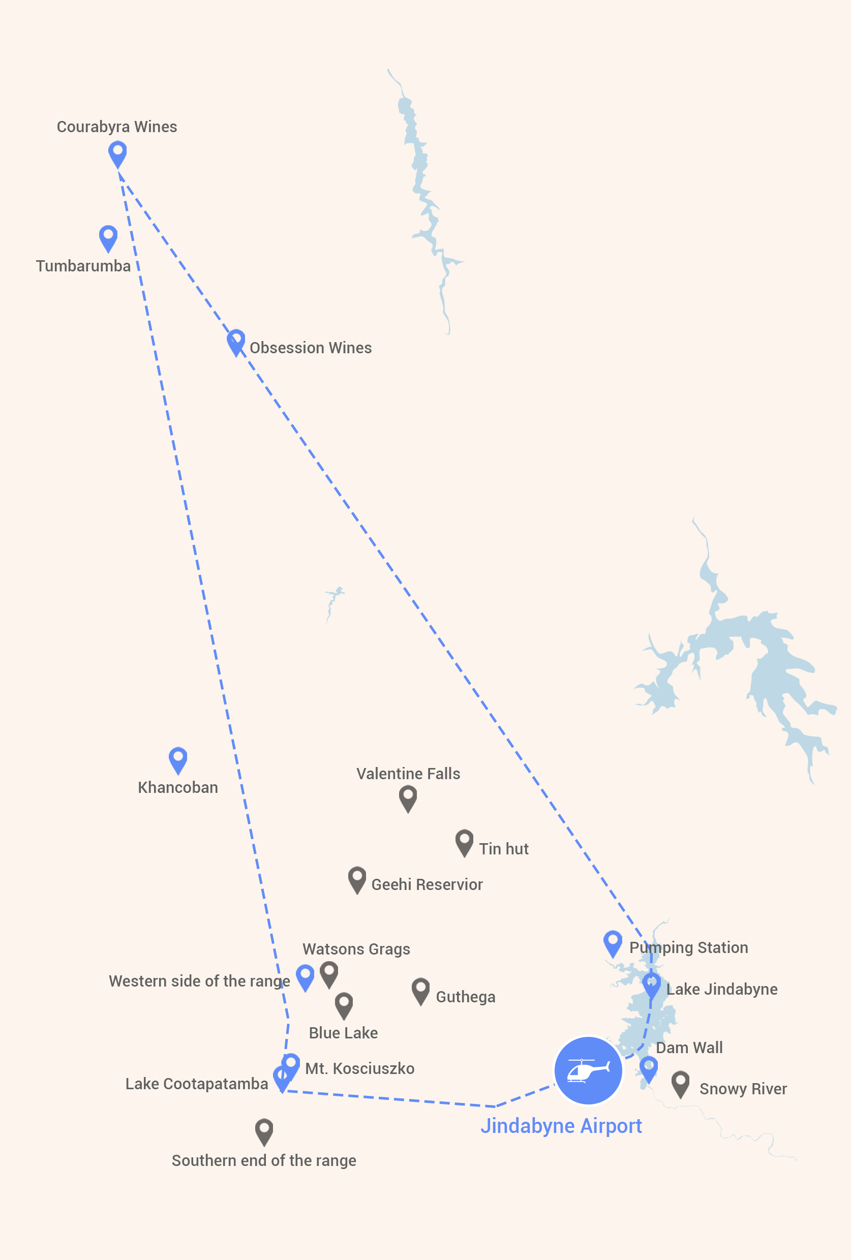 Jindabyne Helicopter Flights - Courabrya Wines Lunch